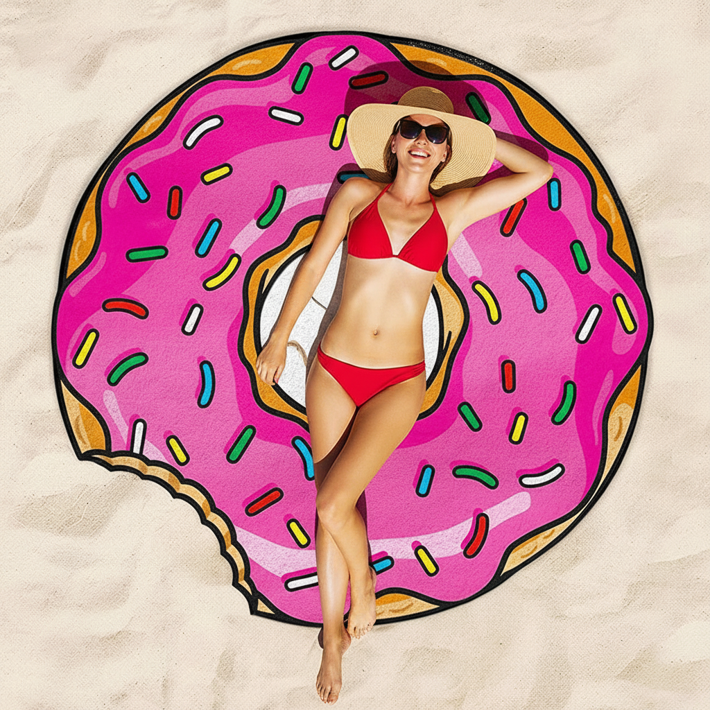 Плажна кърпа „Pink Donut“