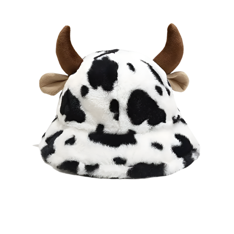 Зимна шапка тип идиотка "Cow Print"