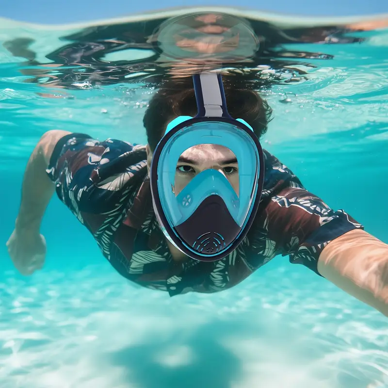 Пълнолицева маска за шнорхелинг "AquaVision Pro"