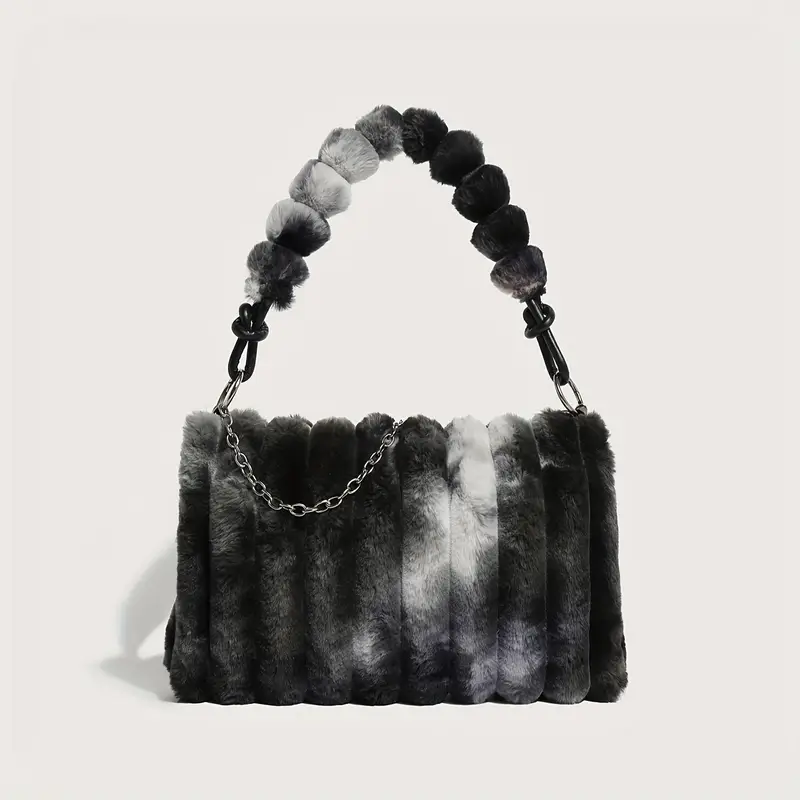 Пухкава дамска чанта "Luxury Frost Fur"