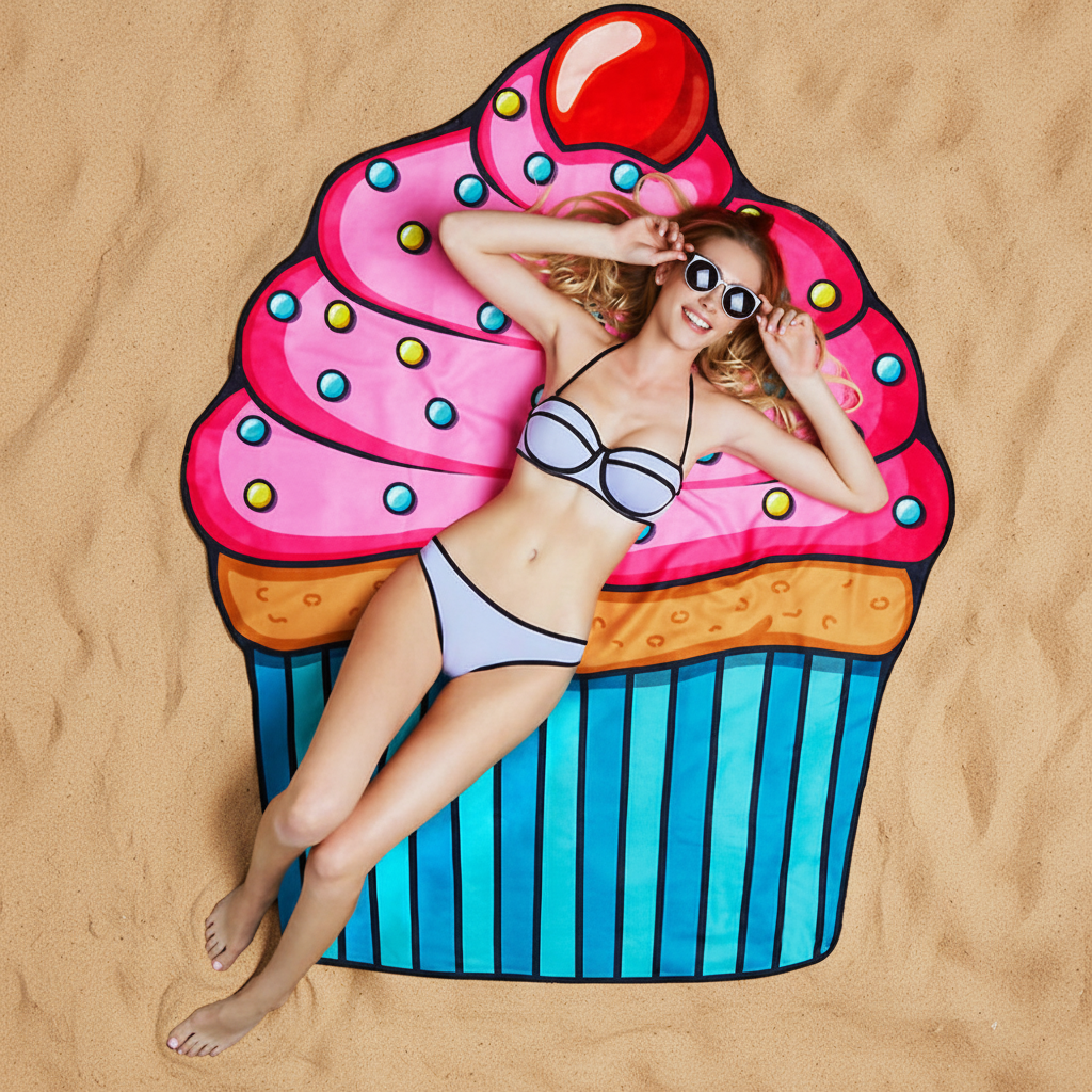 Плажна кърпа "Cupcake Summer"