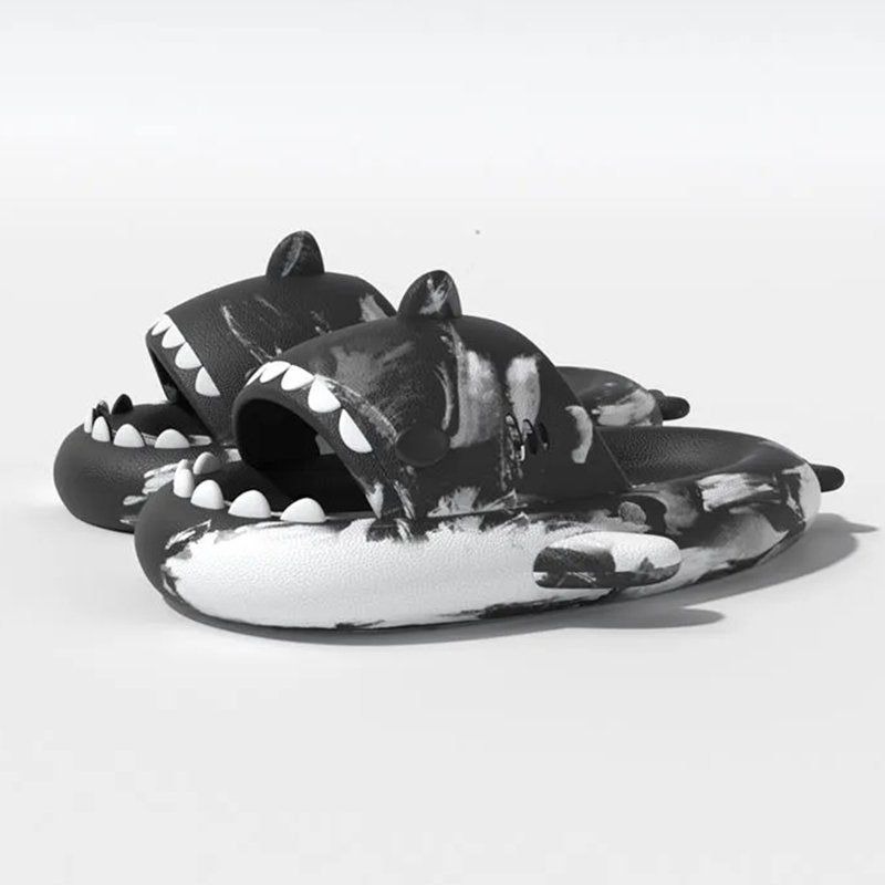 Джапанки с форма на акула "Sharks Black Mix"