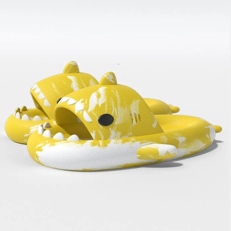 Джапанки с форма на акула "Sharks Yellow Mix"