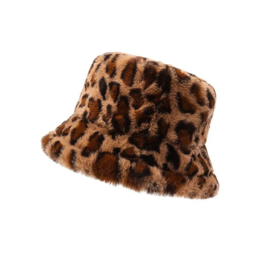 Зимна шапка тип идиотка "Leopard Print"
