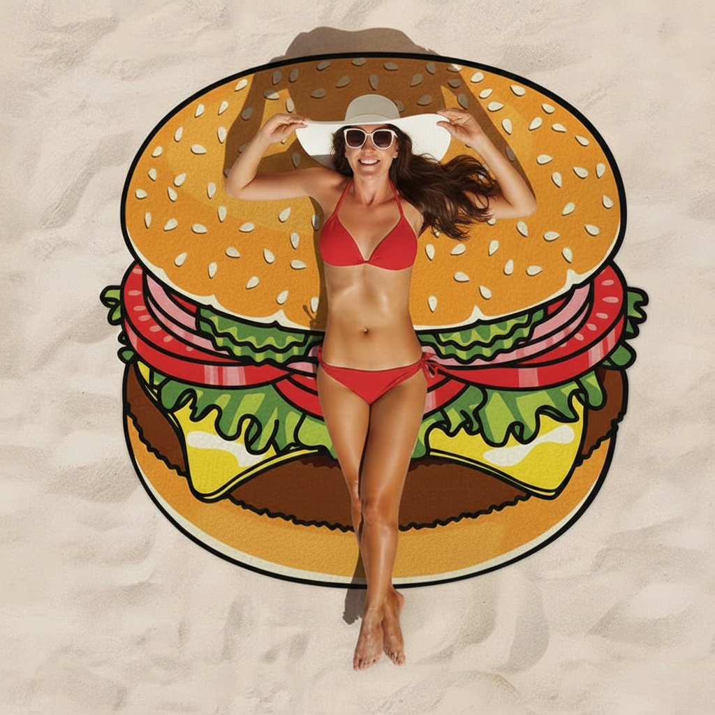 Плажна кърпа „Burger Paradise“