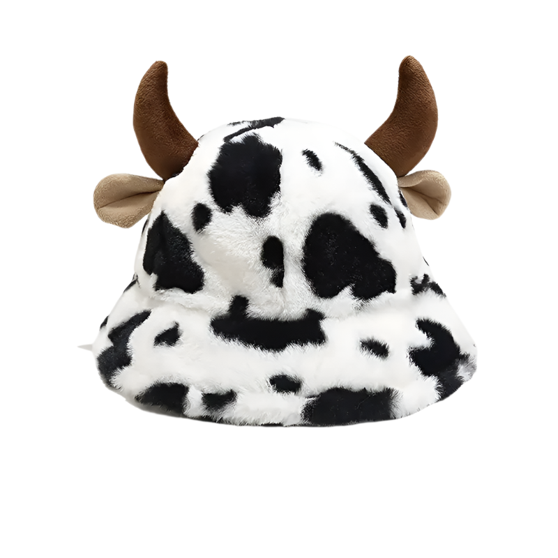 Зимна шапка тип идиотка  "Cow Print"