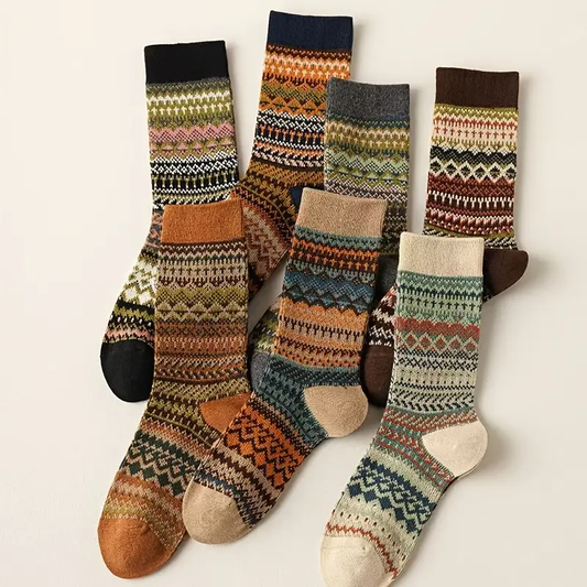 Комплект от топли шарени чорапи "Cozy Nordic"