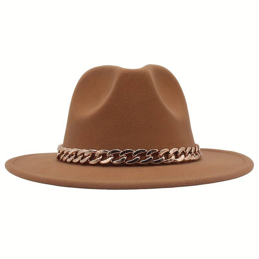 Шапка тип каубойска "Golden Chain Elegance"