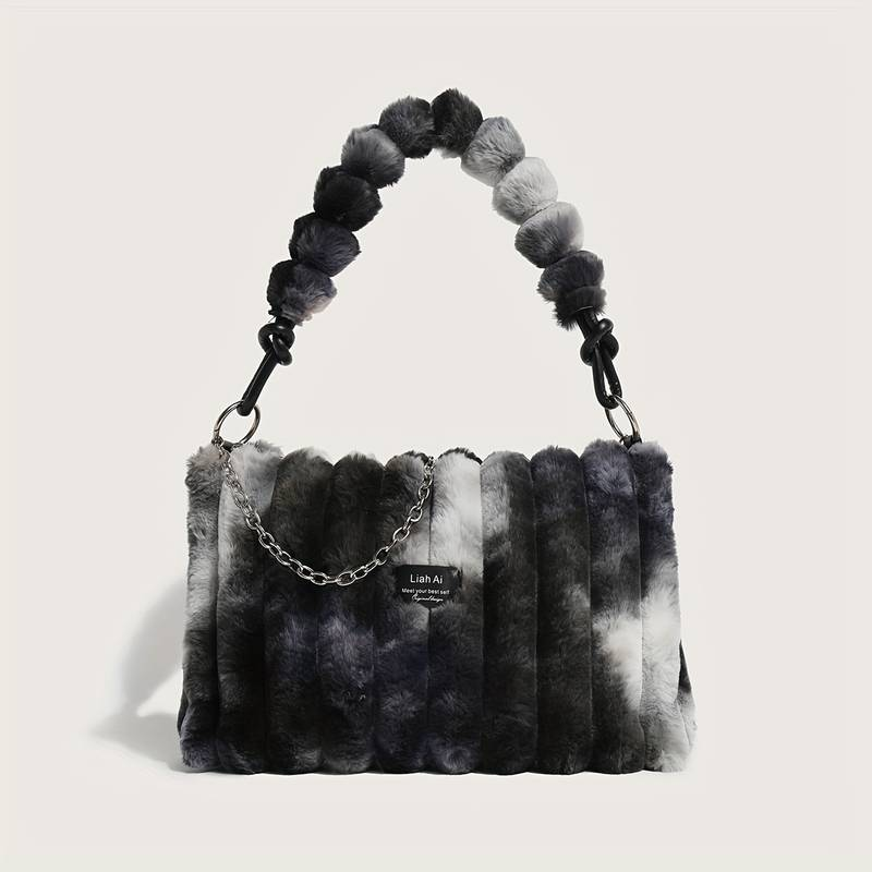 Пухкава дамска чанта "Luxury Frost Fur"