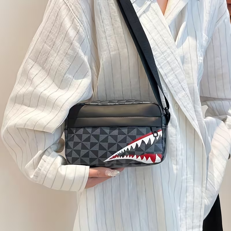 Унисекс кросбоди чанта „Shark Bite“