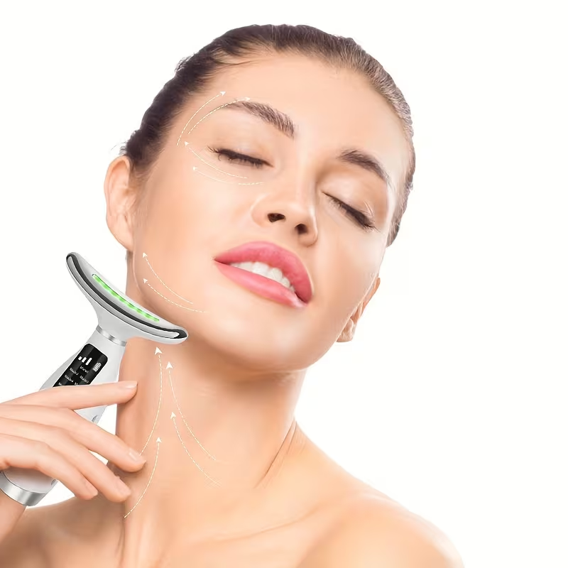 Масажор за лице и шия с LED терапия "Lift Glow"