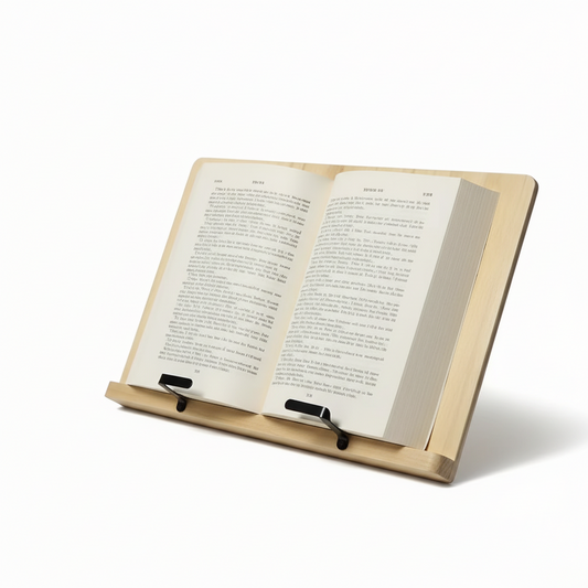 Дървена стойка за книги „Natural Wood“ – регулируема поставка за четене