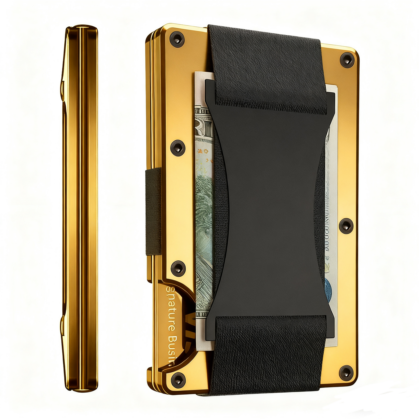 Картодържател с клип за банкноти "Luxury Gold"