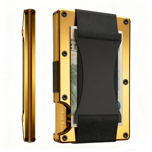 Картодържател с клип за банкноти "Luxury Gold"