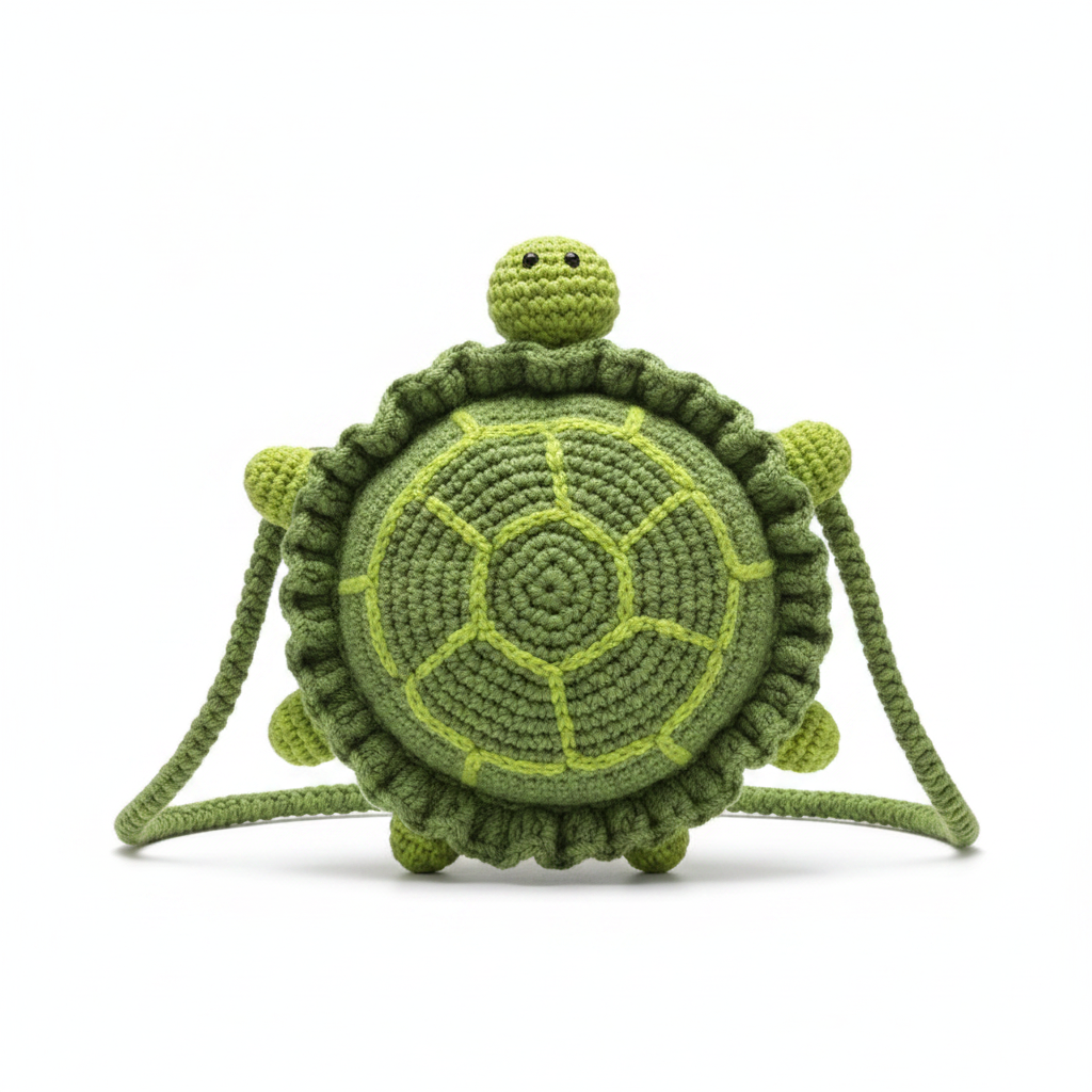 Мини плетена чанта "Turtle Crochet"