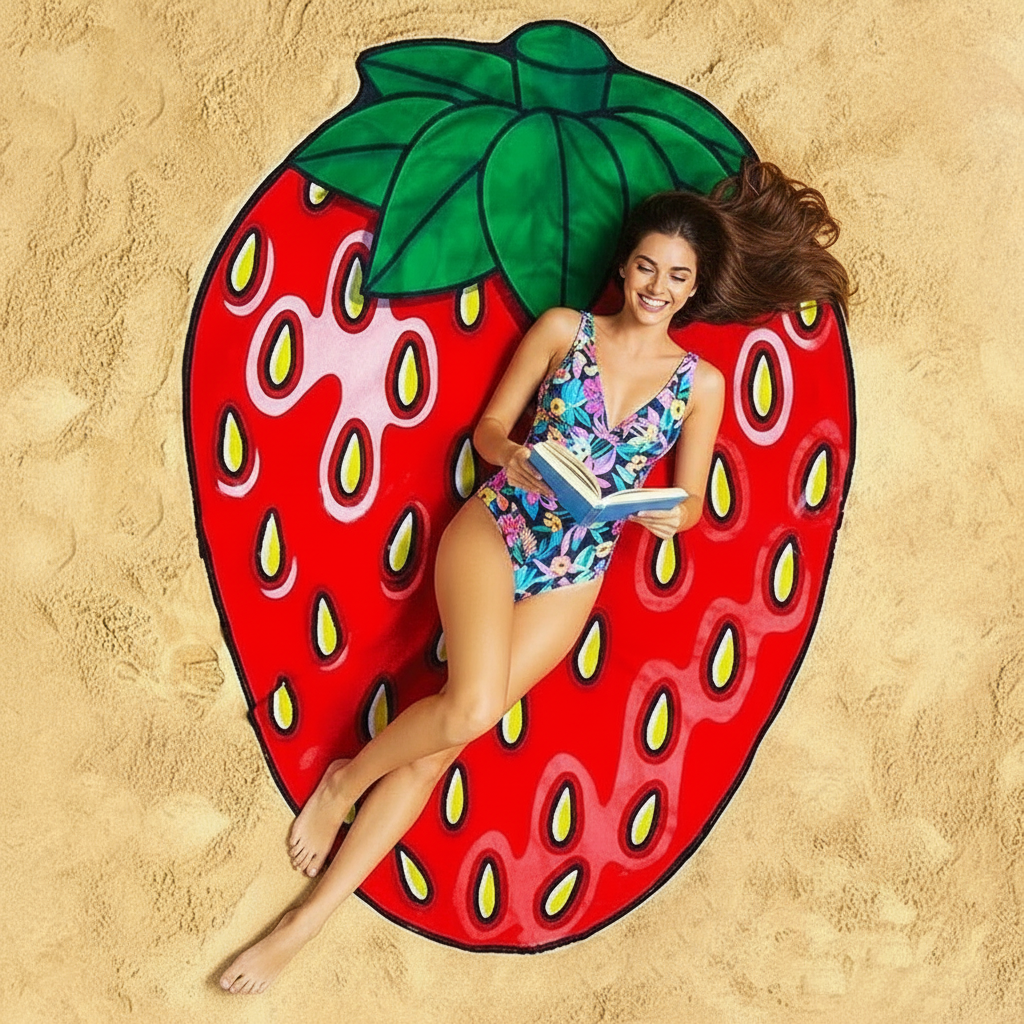 Плажна кърпа "Strawberry Beach"