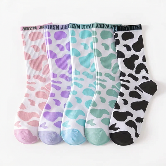 Чорапи "Pastel Cow Print"