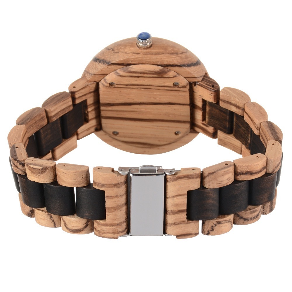 Дървен часовник "Zebra Wood"