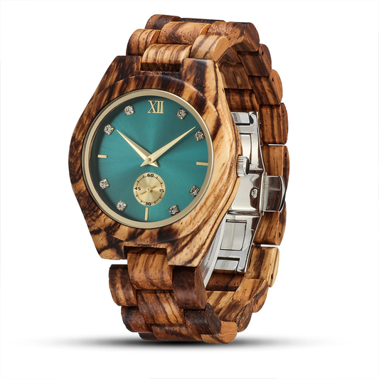 Дървен часовник "Wooden Elegance"